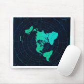 Flache Erdkarte (Azimuthal äquidistante Mousepad (Mit Mouse)