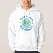 Flache Erduniversität -- Blau Hoodie (Vorderseite)