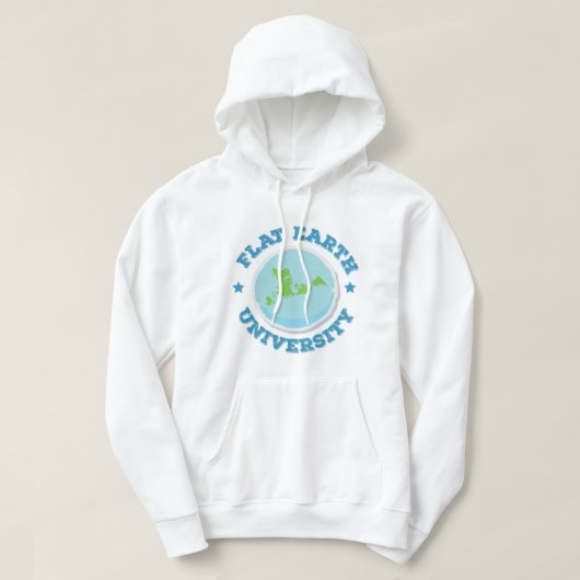 Flache Erduniversität -- Blau Hoodie (Design vorne)