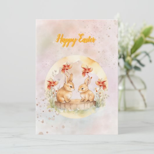 Flache Feiertagskarte (Stehend Vorderseite)