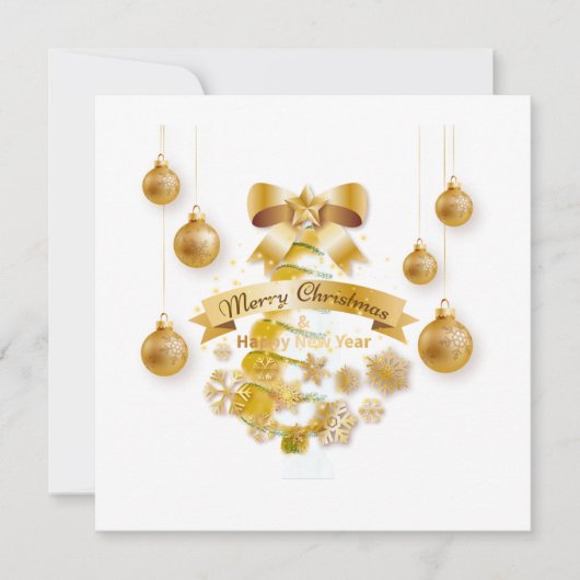 Flache Feiertagskarte (Vorderseite)