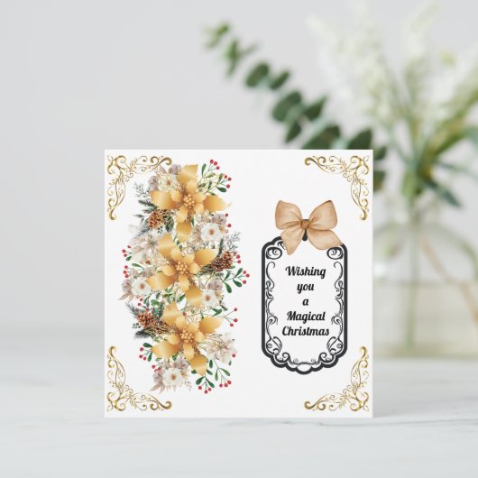 Flache Feiertagskarte (Stehend Vorderseite)