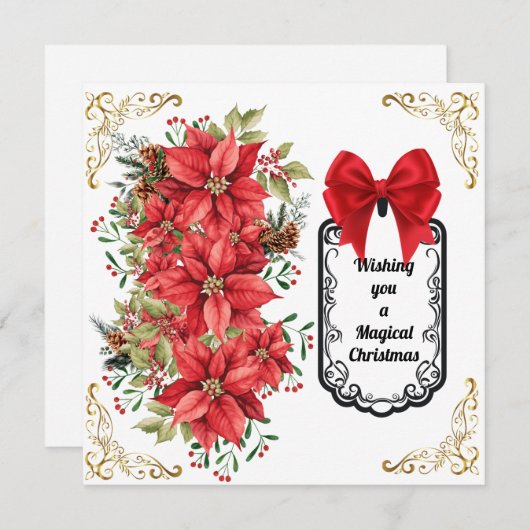 Flache Feiertagskarte (Vorne/Hinten)