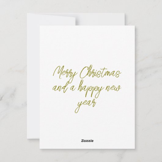 Flache Feiertagskarte (Rückseite)