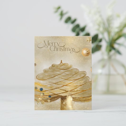 Flache Feiertagskarte (Stehend Vorderseite)