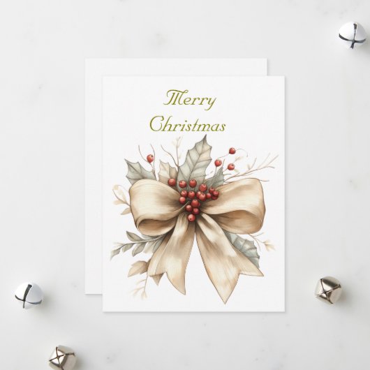 Flache Feiertagskarte (Vorderseite/Rückseite Beispiel)