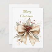 Flache Feiertagskarte (Vorne/Hinten)