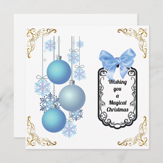 Flache Feiertagskarte (Vorne/Hinten)