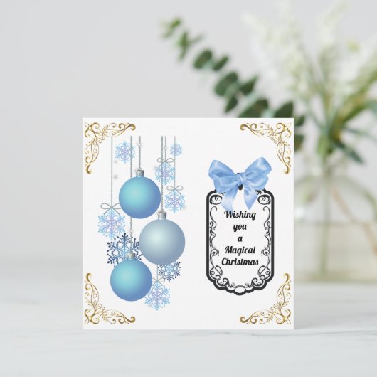 Flache Feiertagskarte (Stehend Vorderseite)