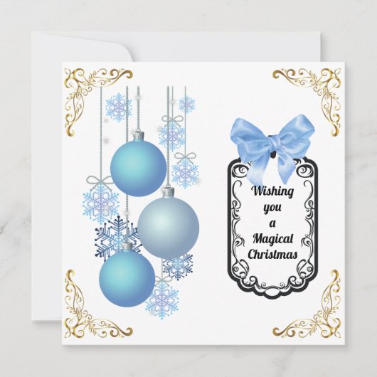 Flache Feiertagskarte (Vorderseite)