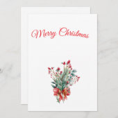 Flache Feiertagskarte (Vorne/Hinten)