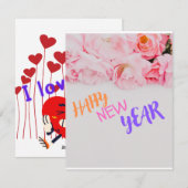 Flache Feiertagskarte: Feiertagskarte (Vorne/Hinten)