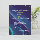 Flache florale Hochzeitseinladung (Stehend Vorderseite)