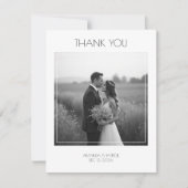 Flache Fotohochzeit Dankeskarte (Vorderseite)
