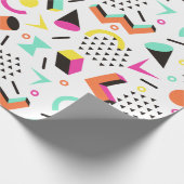 Flache geometrische Squiggly mutige Geschenkpapier (Ecke)