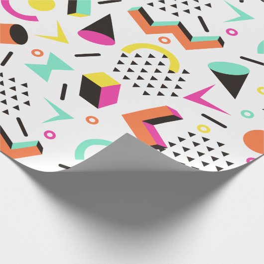 Flache geometrische Squiggly mutige Geschenkpapier (Ecke)