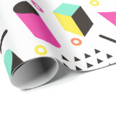 Flache geometrische Squiggly mutige Geschenkpapier (Rolleneckpunkt)