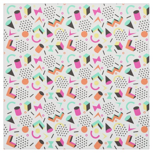 Flache geometrische Squiggly mutige Stoff (Muster)