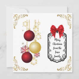 Flache Grußkarte Feiertagskarte