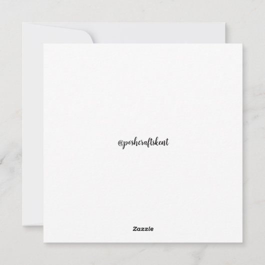 Flache Grußkarte Feiertagskarte (Rückseite)