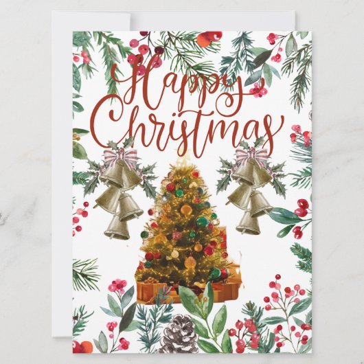 Flache Grußkarte Karte (Vorderseite)