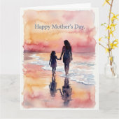 Flache Grußkarte Karte (Gelbe Blume)