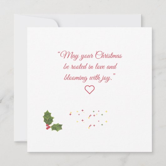 Flache Grußkarte Karte (Rückseite)