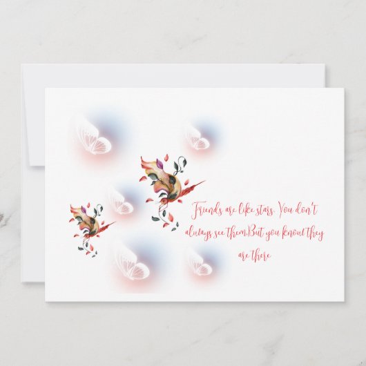 Flache Grußkarte Karte (Vorderseite)