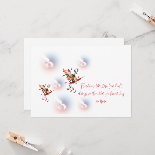 Flache Grußkarte Karte (Vorderseite/Rückseite Beispiel)