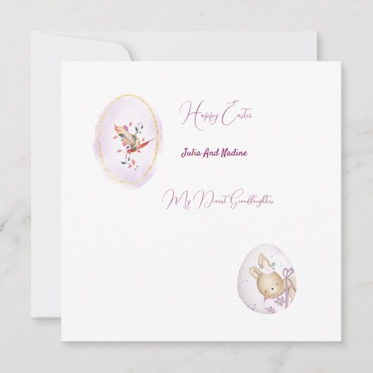 Flache Grußkarte Karte (Vorderseite)