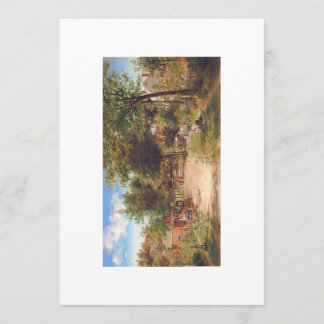 Flache Grußkarte zum Urlaub oder Dankeschön Feiertagskarte