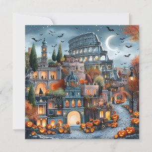 Flache Halloween-Karte Feiertagskarte