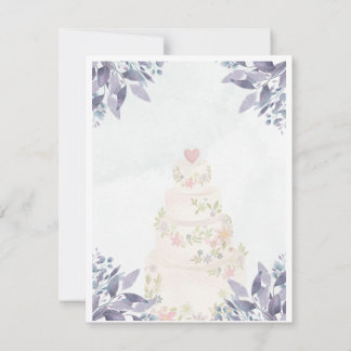 Flache Hochzeitskarte Mitteilungskarte
