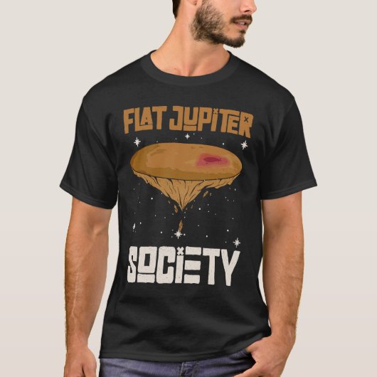 Flache Jupiter-Gesellschaft Jupiter Planet 1 T-Shirt (Vorderseite)