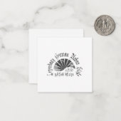 Flache Karte 6,4 cm x 6,4 cm (Vorderseite/Rückseite Beispiel)