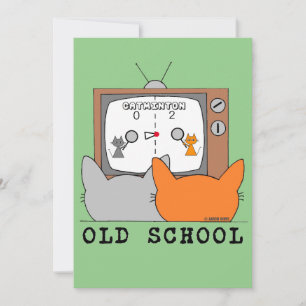Flache Karte - ALTE SCHULE Retro-Videospiel-Katzen