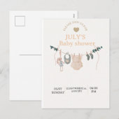 Flache Karte BABY SHOWER (Vorne/Hinten)