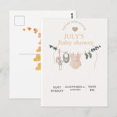 Flache Karte BABY SHOWER (Vorne/Hinten)