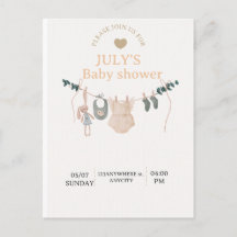 Flache Karte BABY SHOWER