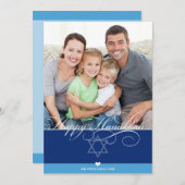 FLACHE KARTE FOTO-CHANUKKAS:: reizender Typ 1 (Vorne/Hinten)