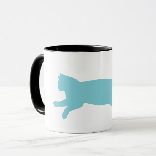 Flache Katzen-Tasse Tasse (Vorderseite Links)
