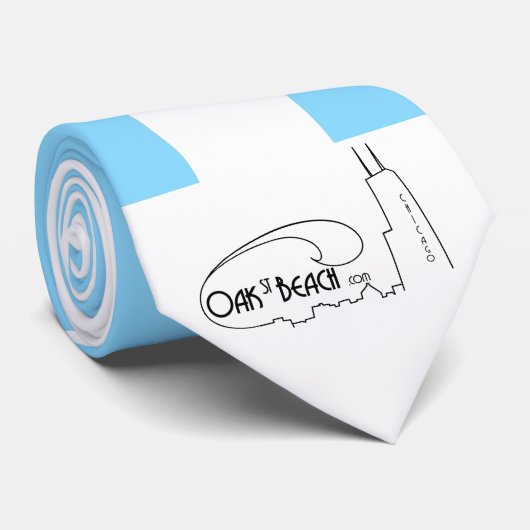 Flache Krawatte Chicagos - Sterne u. Stangen (Gerollt)