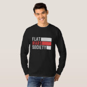 Flache Mars Gesellschaft Shirt, Lustiges flaches M T-Shirt (Vorne ganz)