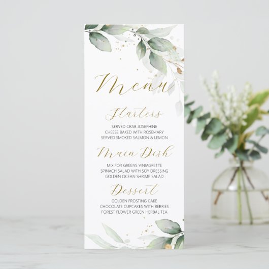 Flache Menükarte (Stehend Vorderseite)