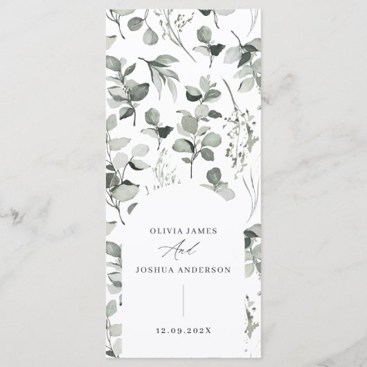 Flache Menükarte (Rückseite)