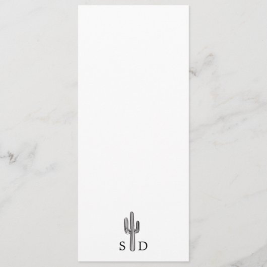 Flache Menükarte (Rückseite)