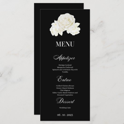 Flache Menükarte (Vorne/Hinten)