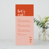 Flache Menükarte (Stehend Vorderseite)