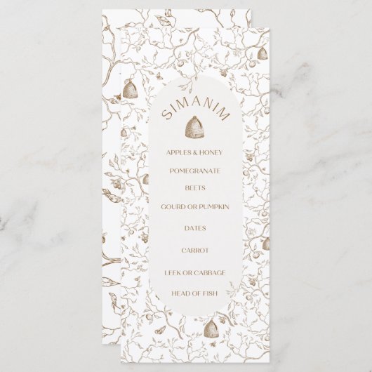 Flache Menükarte (Vorne/Hinten)