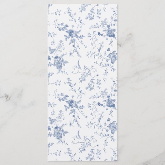 Flache Menükarte (Rückseite)